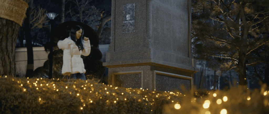 K-drama couple with golden lights at Sangam Kaiser Palace Classic